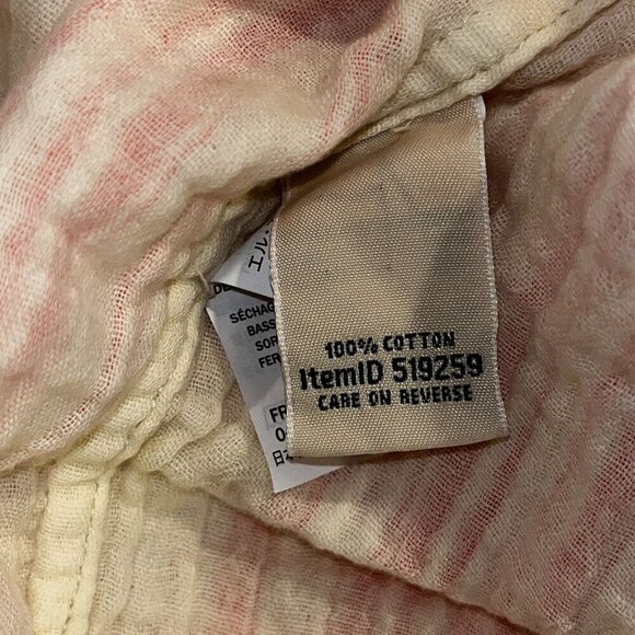 L.L.Bean Womens Medium Red & White Striped Long Sleeve Button-Up Shirt - Picture 8 of 8